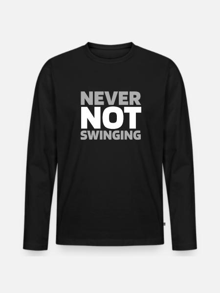 Golf Golfer Golfen - Männer Premium Bio Langarmshirt - Schwarz