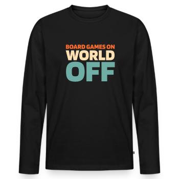 Board Game Board Game - Men's Premium Organic Long Sleeve Shirt - black - Front - Nico (187cm)