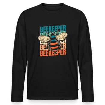 Beekeepers Beekeepers - Men's Premium Organic Long Sleeve Shirt - black - Front - Nico (187cm)