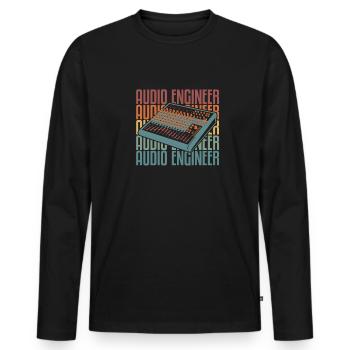 Sound Engineer Sound Engineer - Men's Premium Organic Long Sleeve Shirt - black - Front - Nico (187cm)