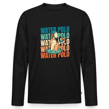 Water polo water polo - Men's Premium Organic Long Sleeve Shirt - black - Front - Nico (187cm)