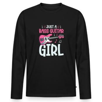 Bassist Bass Gitarre Basser - Männer Premium Bio Langarmshirt - Schwarz - Vorne - Nico (187cm)