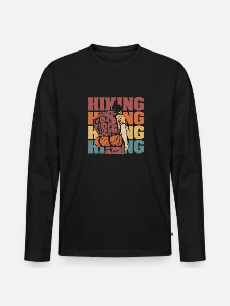 Hiking Hikers - Men's Premium Organic Long Sleeve Shirt - black