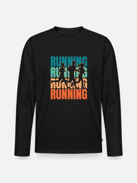 Xc Runner Cross Country Running - Men's Premium Organic Long Sleeve Shirt - black