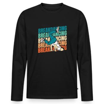 Breakdance Breakdancer Breakdancing - Männer Premium Bio Langarmshirt - Schwarz - Vorne - Nico (187cm)