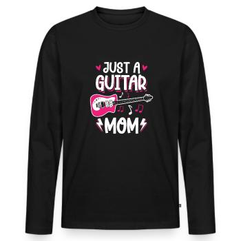 Electric Guitar Electric Guitar Nut - Men's Premium Organic Long Sleeve Shirt - black - Front - Nico (187cm)