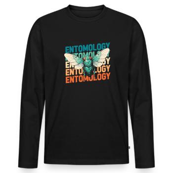Entomology Entomologist Insect - Men's Premium Organic Long Sleeve Shirt - black - Front - Nico (187cm)