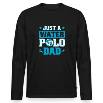Water polo water polo father - Men's Premium Organic Long Sleeve Shirt - black - Front - Nico (187cm)