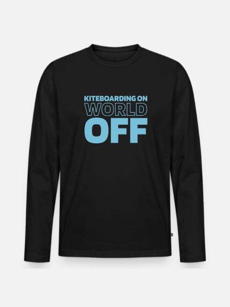 Kitesurfer Kitesurfing Kiting Kitesurfing - Men's Premium Organic Long Sleeve Shirt - black