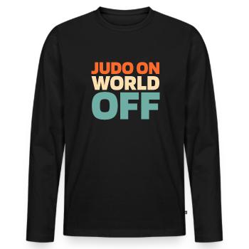 Judoka Judo sur World Off - T-shirt manches longues Premium bio Homme - noir - Devant - Nico (187cm)