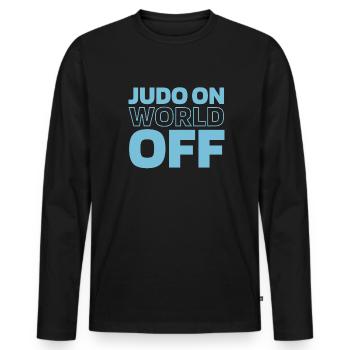 Judoka Judo sur World Off - T-shirt manches longues Premium bio Homme - noir - Devant - Nico (187cm)
