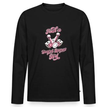 Board Game Board Game - Men's Premium Organic Long Sleeve Shirt - black - Front - Nico (187cm)
