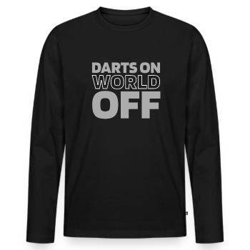 Dart Dartspieler Darts On World Off - Men's Premium Organic Long Sleeve Shirt - black - Front - Nico (187cm)