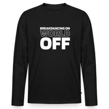 Breakdance Breakdancer Breakdancing - Männer Premium Bio Langarmshirt - Schwarz - Vorne - Nico (187cm)