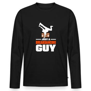 Breakdance Breakdancer Breakdancing - Männer Premium Bio Langarmshirt - Schwarz - Vorne - Nico (187cm)