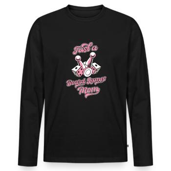 Board Game Board Game - Men's Premium Organic Long Sleeve Shirt - black - Front - Nico (187cm)