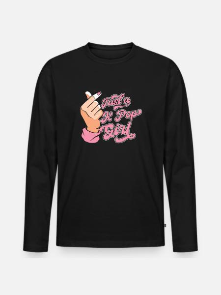 K Pop Kpop Koreansk Pop Bare en Kpop-pige - Premium økologisk langærmet T-shirt til mænd - sort