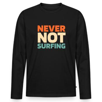 Windsurfen Windsurfer - Männer Premium Bio Langarmshirt - Schwarz - Vorne - Nico (187cm)