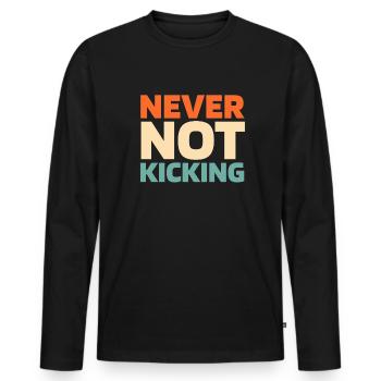 Water polo water polo - Men's Premium Organic Long Sleeve Shirt - black - Front - Nico (187cm)