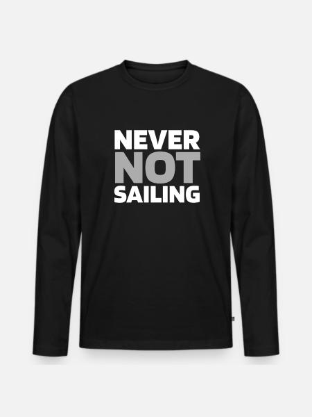 Sailing Sailor Sailboat - Men's Premium Organic Long Sleeve Shirt - black