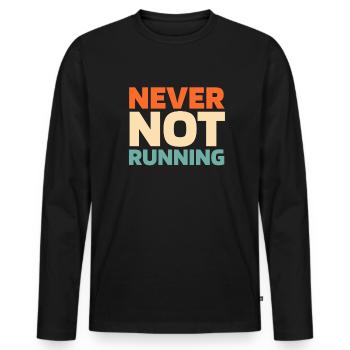 Ultramarathon - Men's Premium Organic Long Sleeve Shirt - black - Front - Nico (187cm)