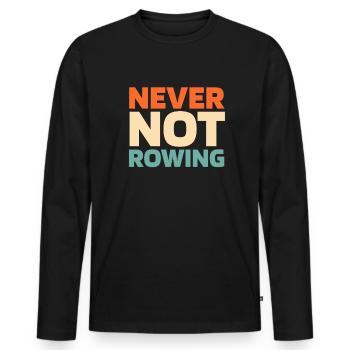 Rudern Ruderer - Männer Premium Bio Langarmshirt - Schwarz - Vorne - Nico (187cm)