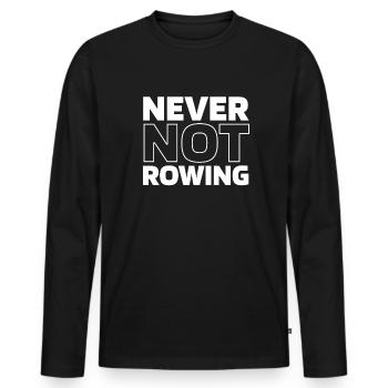 Rudern Ruderer - Männer Premium Bio Langarmshirt - Schwarz - Vorne - Nico (187cm)