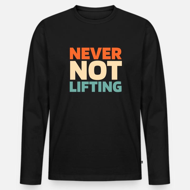 Powerlifting Powerlifter - Männer Premium Bio Langarmshirt - Schwarz