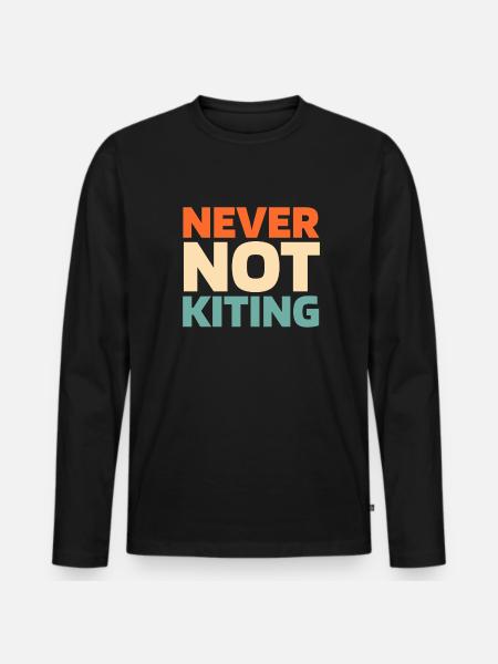 Kitesurfer Kitesurfing Kiting Kitesurfing - Men's Premium Organic Long Sleeve Shirt - black