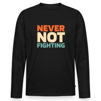 Kung Fu - Männer Premium Bio Langarmshirt - Schwarz - Vorne - Nico (187cm)