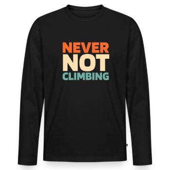Klettern Kletterer - Männer Premium Bio Langarmshirt - Schwarz - Vorne - Nico (187cm)