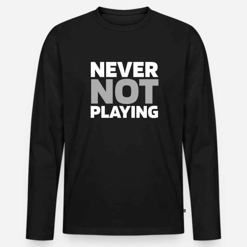 Schach - Männer Premium Bio Langarmshirt - Schwarz