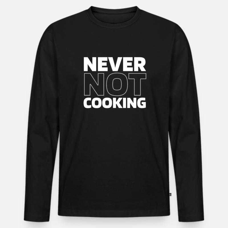 Koch Kochen - Männer Premium Bio Langarmshirt - Schwarz