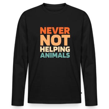 Veterinarian Veterinarian - Men's Premium Organic Long Sleeve Shirt - black - Front - Nico (187cm)