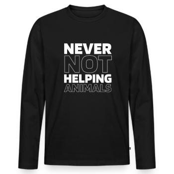 Veterinarian Veterinarian - Men's Premium Organic Long Sleeve Shirt - black - Front - Nico (187cm)