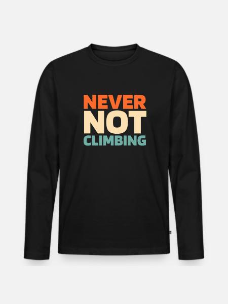 Baumpfleger Baumkletterer Arborist - Men's Premium Organic Long Sleeve Shirt - black