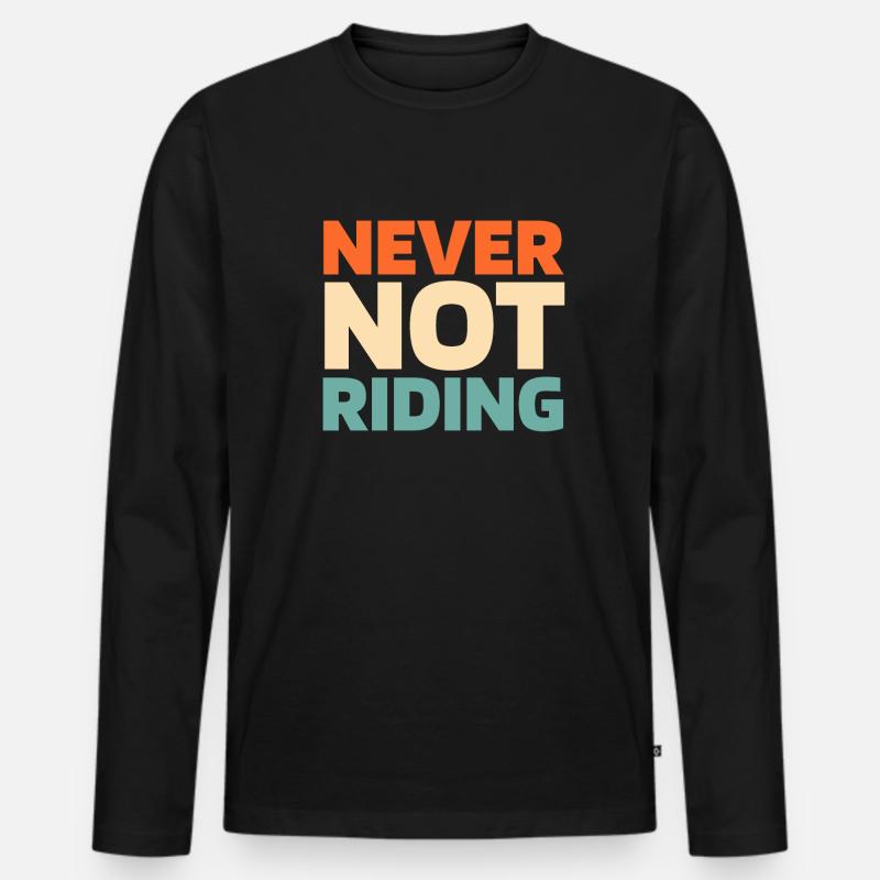 Rodeo Cowboy - Männer Premium Bio Langarmshirt - Schwarz