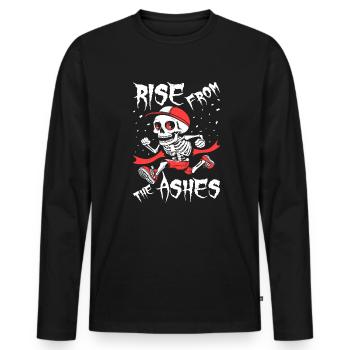 Ultramarathon Skeleton - Men's Premium Organic Long Sleeve Shirt - black - Front - Nico (187cm)