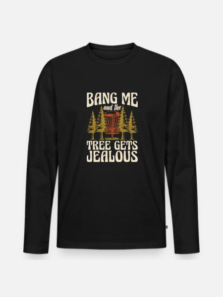 Frisbee Golf Disc Golf - Men's Premium Organic Long Sleeve Shirt - black