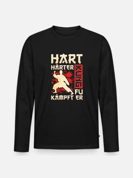 Kung Fu - Men's Premium Organic Long Sleeve Shirt - black
