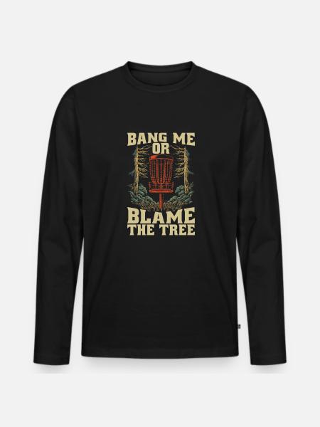 Frisbee Golf Disc Golf - Men's Premium Organic Long Sleeve Shirt - black