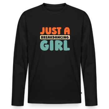 Breakdance Breakdancer Breakdancing - Männer Premium Bio Langarmshirt - Schwarz - Vorne - Nico (187cm)
