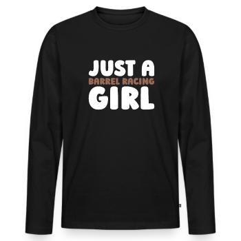 Barrel Racing Western Riding Barrel Racing - Men's Premium Organic Long Sleeve Shirt - black - Front - Nico (187cm)