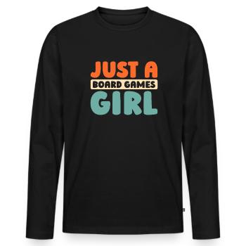 Board Game Board Game - Men's Premium Organic Long Sleeve Shirt - black - Front - Nico (187cm)