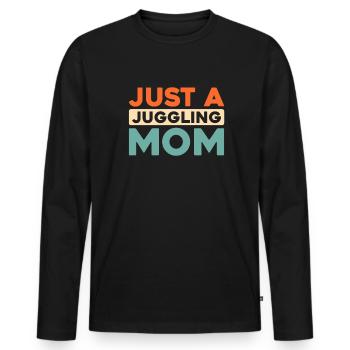 Jongleur Jongleur Juste Une Maman Jongleuse - T-shirt manches longues Premium bio Homme - noir - Devant - Nico (187cm)