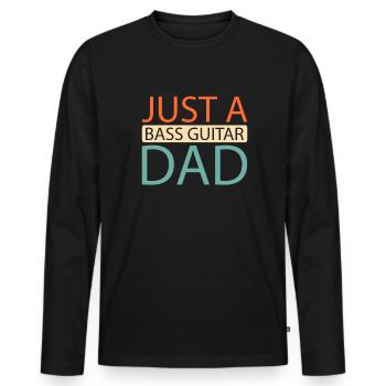 Bassist Bass Gitarre Basser - Männer Premium Bio Langarmshirt - Schwarz - Vorne - Nico (187cm)