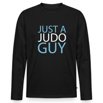 Le judoka n’est qu’un gars de judo - T-shirt manches longues Premium bio Homme - noir - Devant - Nico (187cm)