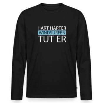 Windsurfen Windsurfer - Männer Premium Bio Langarmshirt - Schwarz - Vorne - Nico (187cm)
