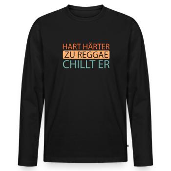 Reggae - Men's Premium Organic Long Sleeve Shirt - black - Front - Nico (187cm)