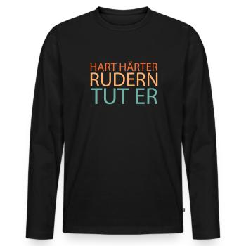 Rudern Ruderer - Männer Premium Bio Langarmshirt - Schwarz - Vorne - Nico (187cm)